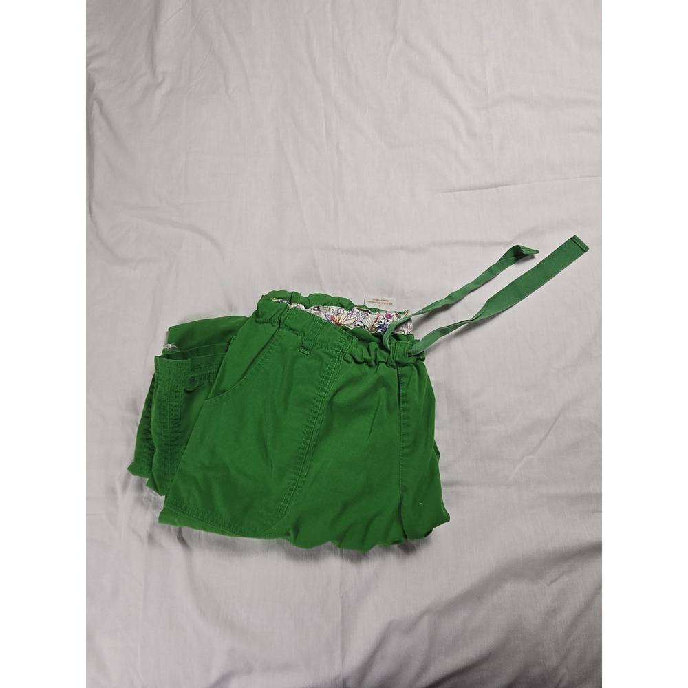 Koi Lindsey Pants Womens L Petite Green Cargo Scrub Nursing Pockets